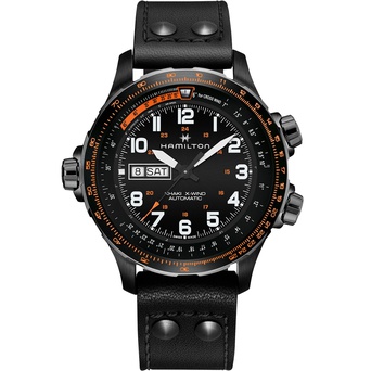 Men's watch / unisex  HAMILTON, Khaki Aviation X-Wind Day Date Auto / 45mm, SKU: H77785733 | watchapproach.com