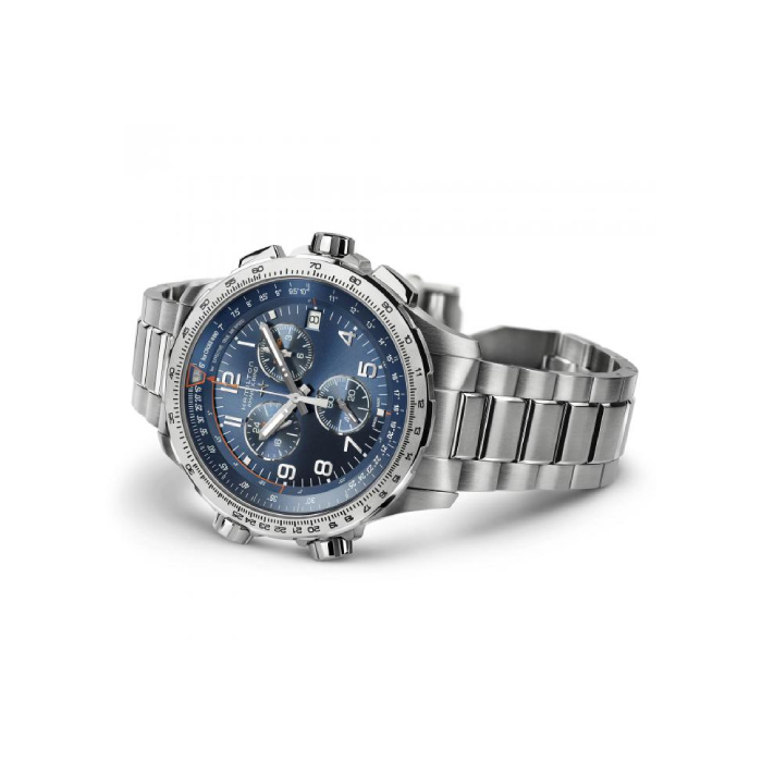 Men's watch / unisex  HAMILTON, Khaki Aviation X-Wind GMT Chrono Quartz / 46mm, SKU: H77922141 | watchapproach.com